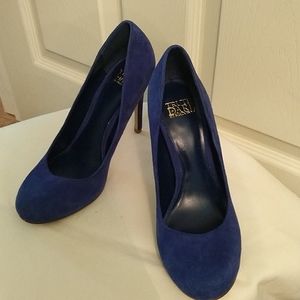 Blue suede heels. Truth or Dare brand sz 7